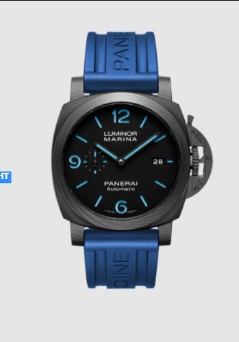 Panerai Luminor Marina Carbotech 44mm Replica Watch PAM01661 CAOUTCHOUC LIGHT BLUE